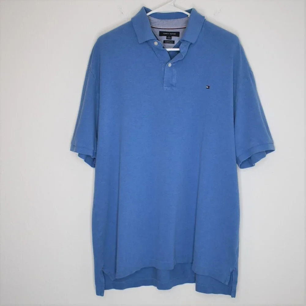 Tommy Hilfiger Mens Polo Shirt Sz XXL Plus Size Classic Fit 100% Cotton Preppy